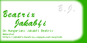 beatrix jakabfi business card